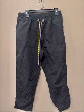 3.1 Phillip Lim Black Track Joggers with Multicolor Drawstring